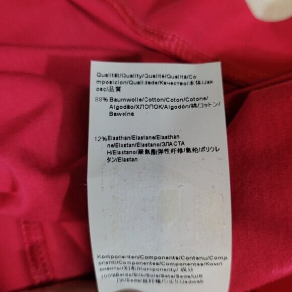 Boss Hugo Boss Pink 3/4 Sleeve Tee with Silk Collar -‎ Size Medium - Picture 7 of 10